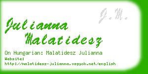 julianna malatidesz business card